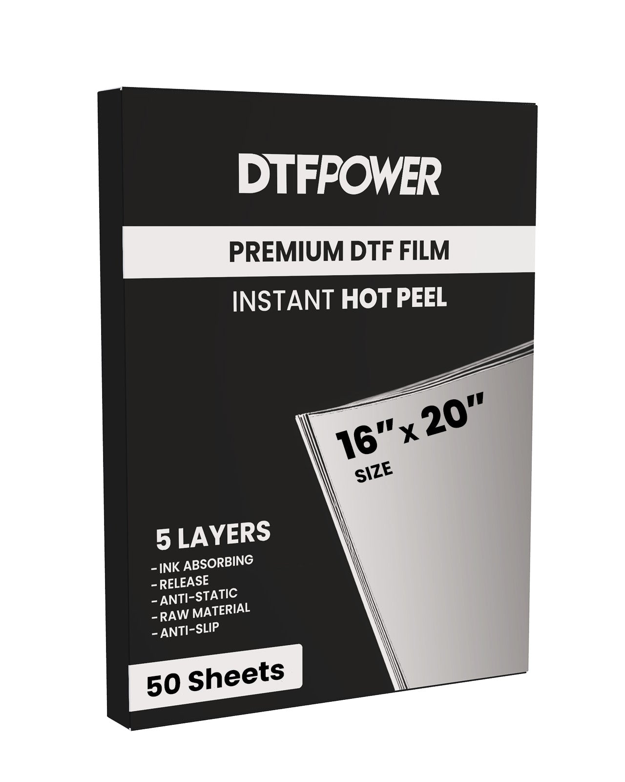 16" x 20" Turbo Peel Instant DTF Film Sheets