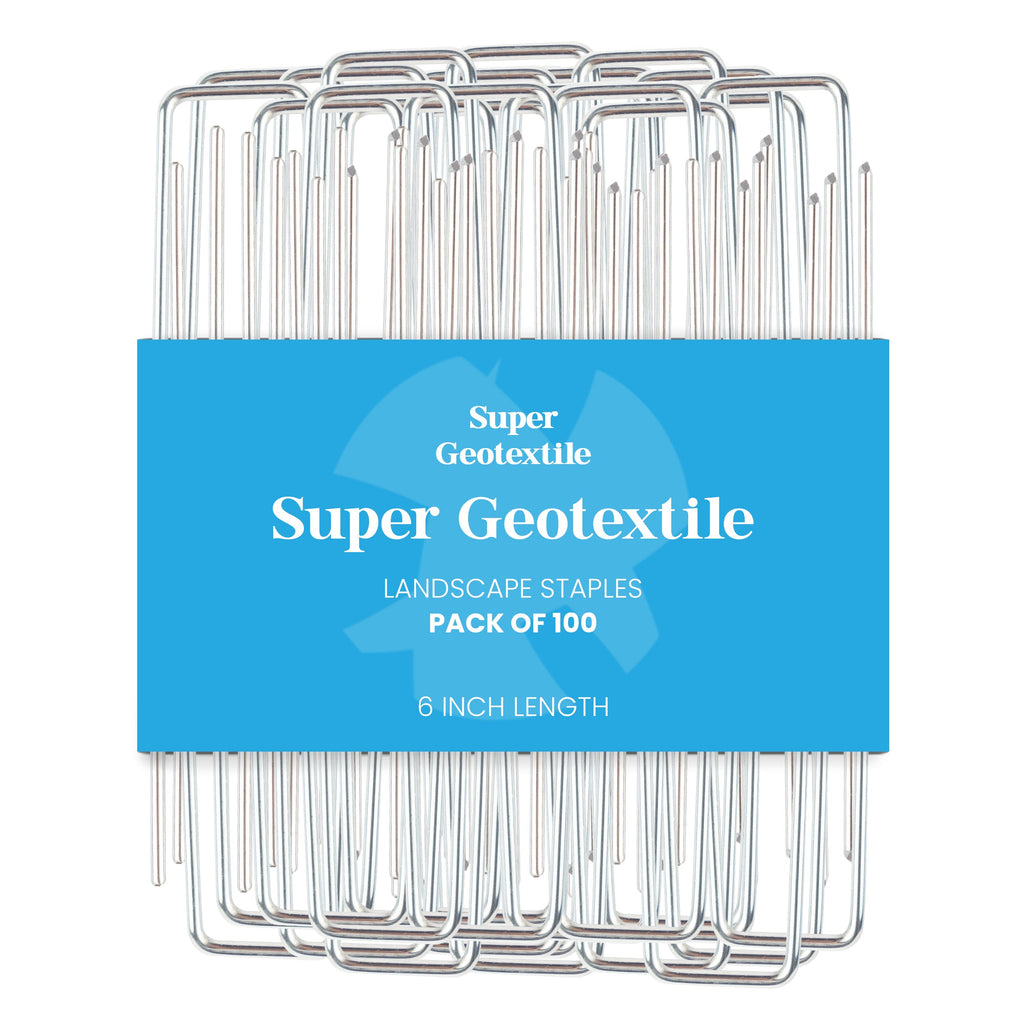Landscape Staples - Heavy Duty 11 Gauge Galvanized U-Shaped Sod Pins for Weed Barrier and Landscaping