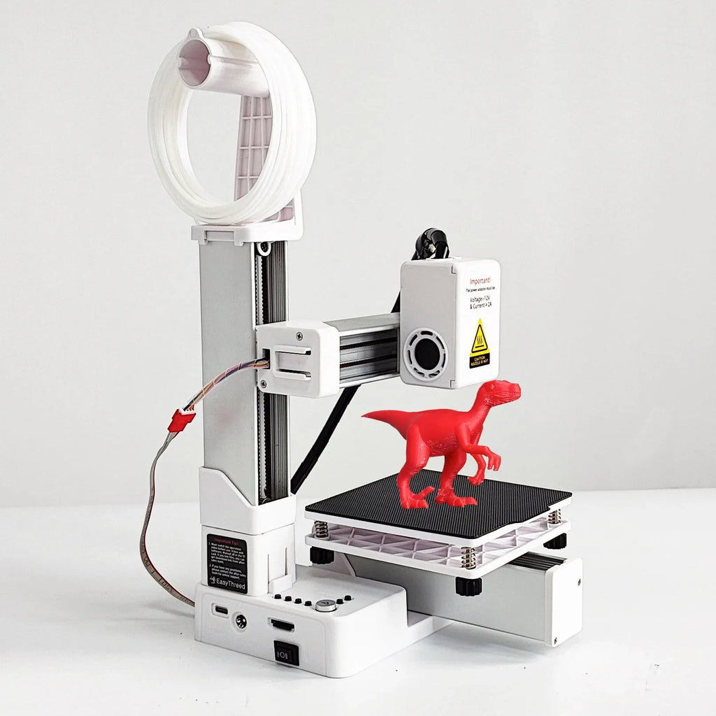 Entry-Level 3D Printer Compatible with PLA & TPU 1.75mm Filament, 100x100x100mm Build, Includes 12V Power Adapter