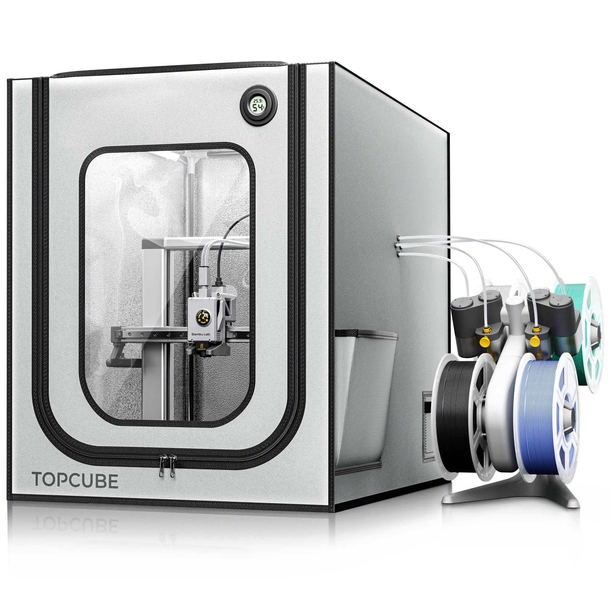 Fireproof 3D Printer Enclosure with LED Light & Constant Temperature Control — Desktop FDM Printer Cover