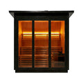 Custom 6-Person Luxury Canadian Hemlock Outdoor Steam Sauna With Heater And Stones [Made-To-Order] (SAK63821)